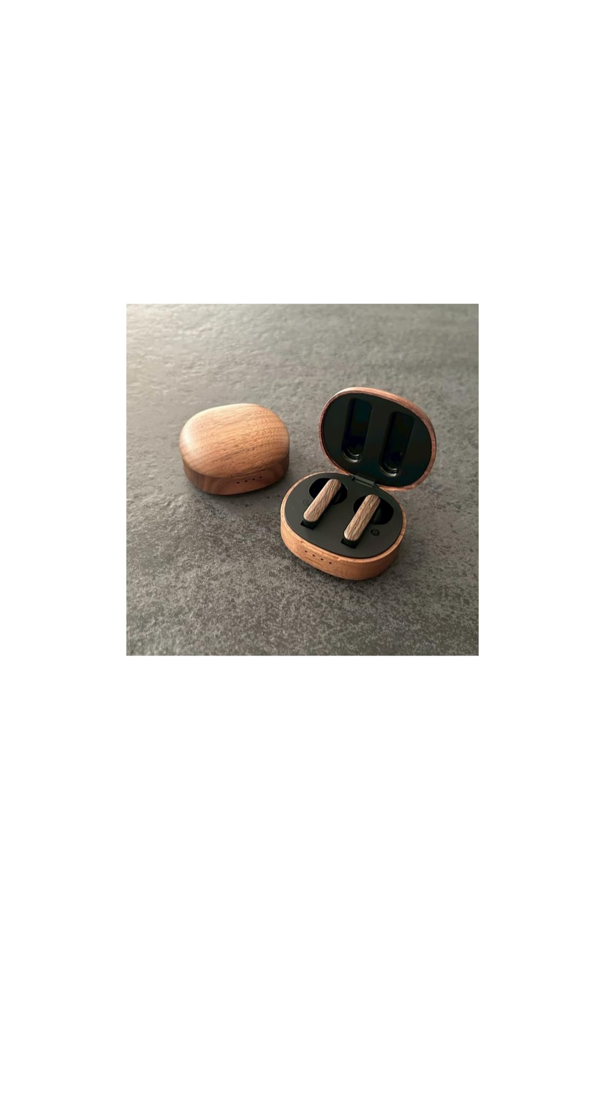 

Natural Wood Wireless Earbuds with Clear Sound Wooden Bluetooth Wireless and Made of Natural of Stylish Clear Sound and Long Wood Wireless Quality