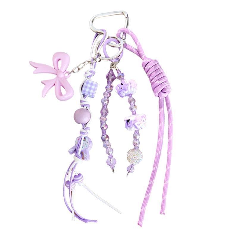 Trendy Baseball Keychain Couple Set Stylish Braided Keyring For Purse Decoration Unisex Everyday Carry Pendant
