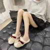 Home Baotou warm and non-slip student cotton slippers 2025 winter new princess style bow cotton slippers women's