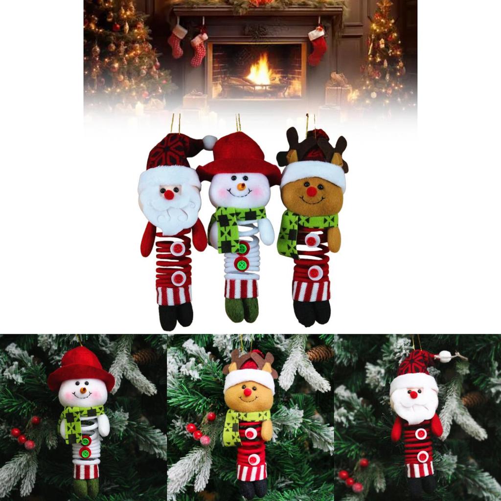 Festive Christmas Figures With Swinging Legs And Fabric Construction For Holiday Decor