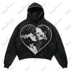 Street Trendy Brand Skull Pullover Sweater Digital Printing Casual Loose Hooded Sweater