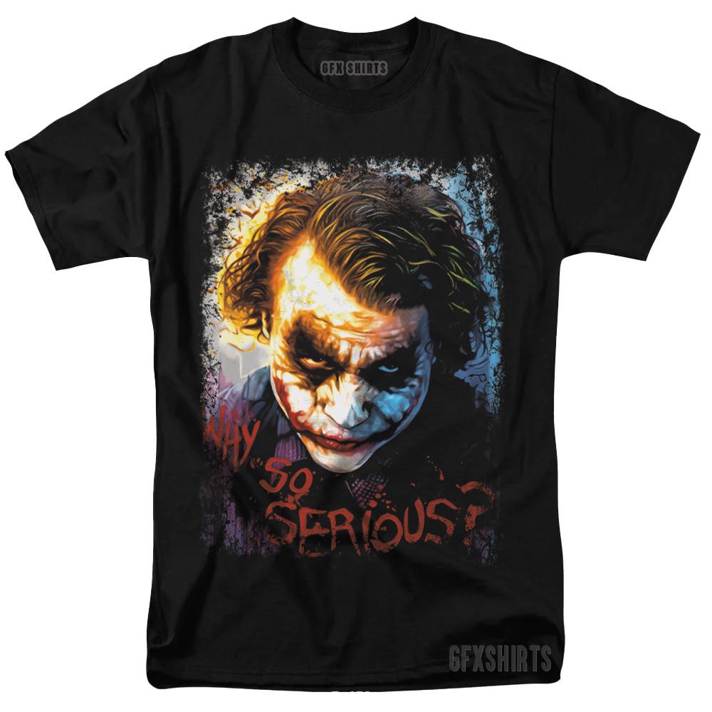 Batman Joker Dark Knight Classic Movie Heath Ledger Vtg promo design T-shirt XL