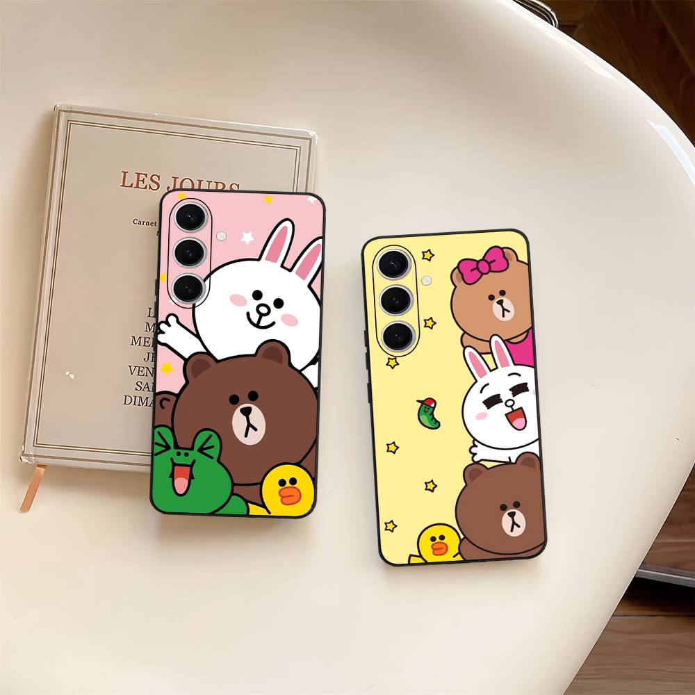 Cartoon Cute C-Cony B-Brown Phone Case For Samsung S 24 Fe 25 Ultra Plus 20 Lite 21 30 22 23 24 22 Ultra 5G Fundas