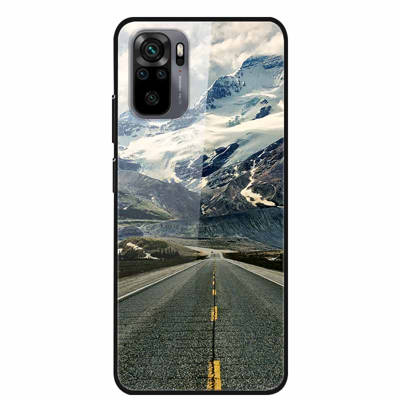 Edzett Üveg tok Redmi Note 10 Pro-hoz Fedél Kemény tok Xiaomi Redmi Note10 5G Telefon Tokhoz Note10 Pro Fundas TPU Lökhárító