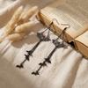 New Design Sweet Cool Black Bowknot Spider Dangle Earring for Women Gothic Spider Web Bat Long Tassel Earring Halloween Jewelry