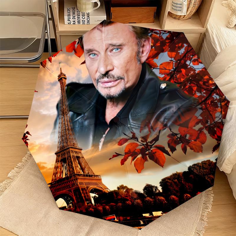 French legendary rock singer and actor Johnny Hallyday umbrella is suitable for all seasons, including home travel and outdoor activities Y9