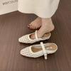 Niche Design Sense Breathable Hollow Bag Head Half Slippers Women's Summer Wear Versatile Not Tired Feet Low Heel Muller Shoes Sandals