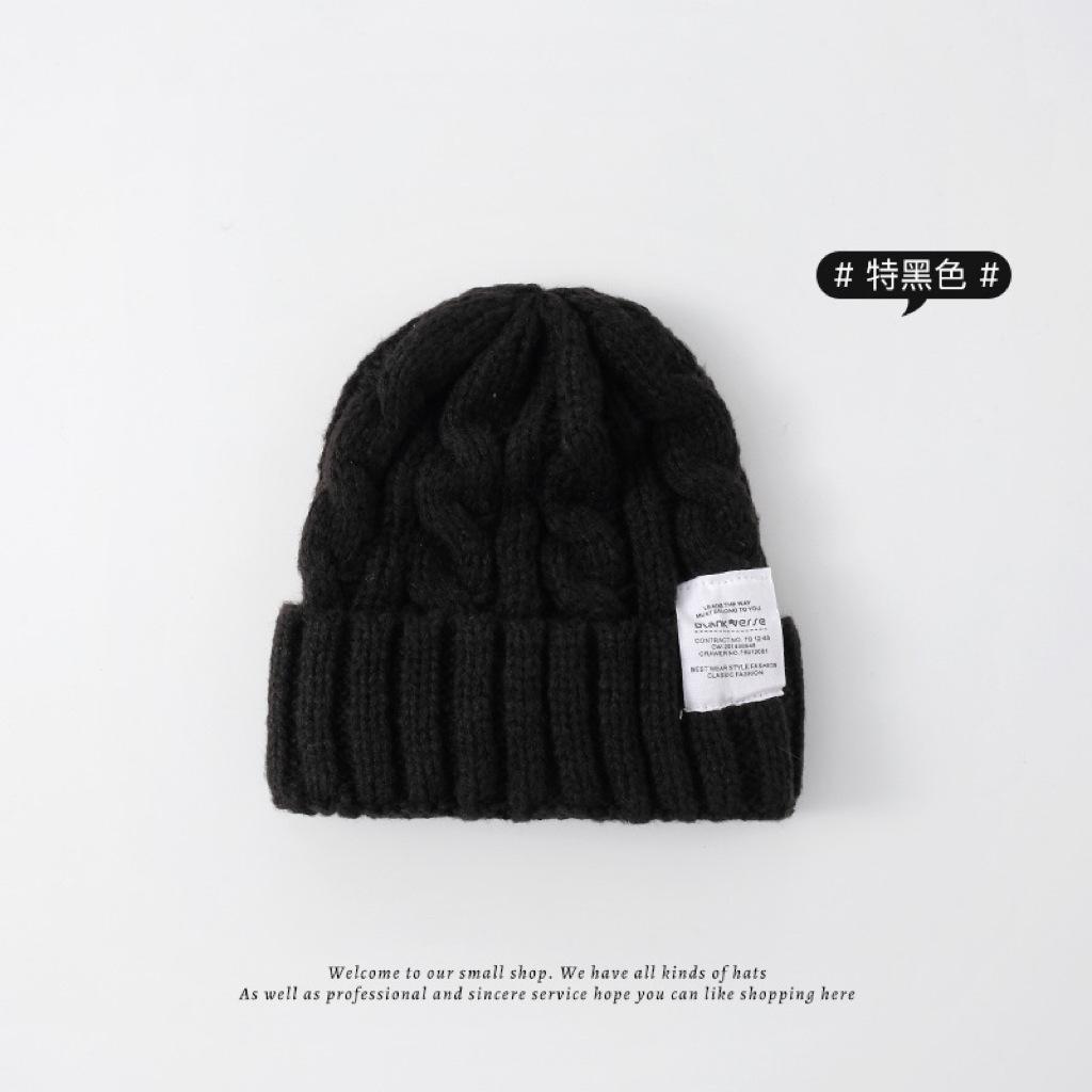 Gorro de malha de orelha de gato para mulheres, quente no outono e inverno, proteção de orelha espessada, fofo no inverno, pequeno gorro de lã para estudantes