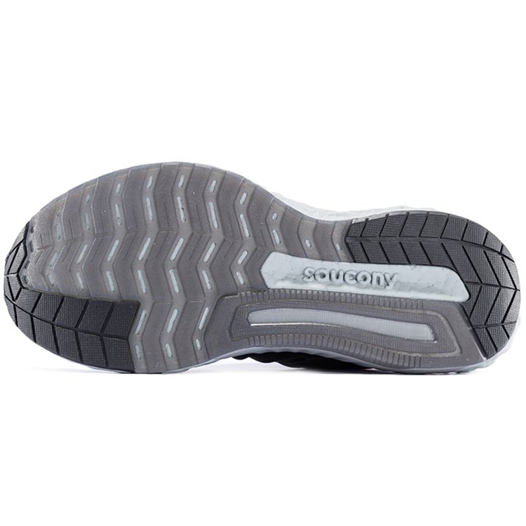 Saucony Hurricane 22 Stability Comfortable Mesh Cushioning Lightweight Slip-Resistant Support Low-Top Running Shoes Men sneaker Black Gray S20544-35