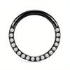F136 Implantat-Grad Titan Nasenring Creole Mode CZ Zirkon Ohrringe CNC Nahtloser Ring Septum Helix Piercing Schmuck