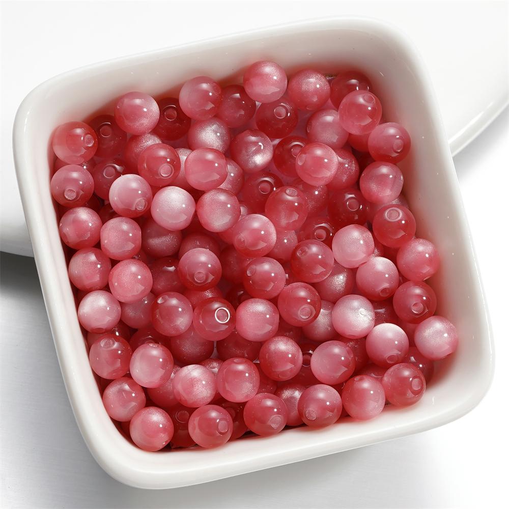 10pcs/lot 6mm Resin Cat Eye Shape Bead Loose Spacer Charms Beads for Jewelry Making DIY Cute Bracelet Necklace Earring Supplies