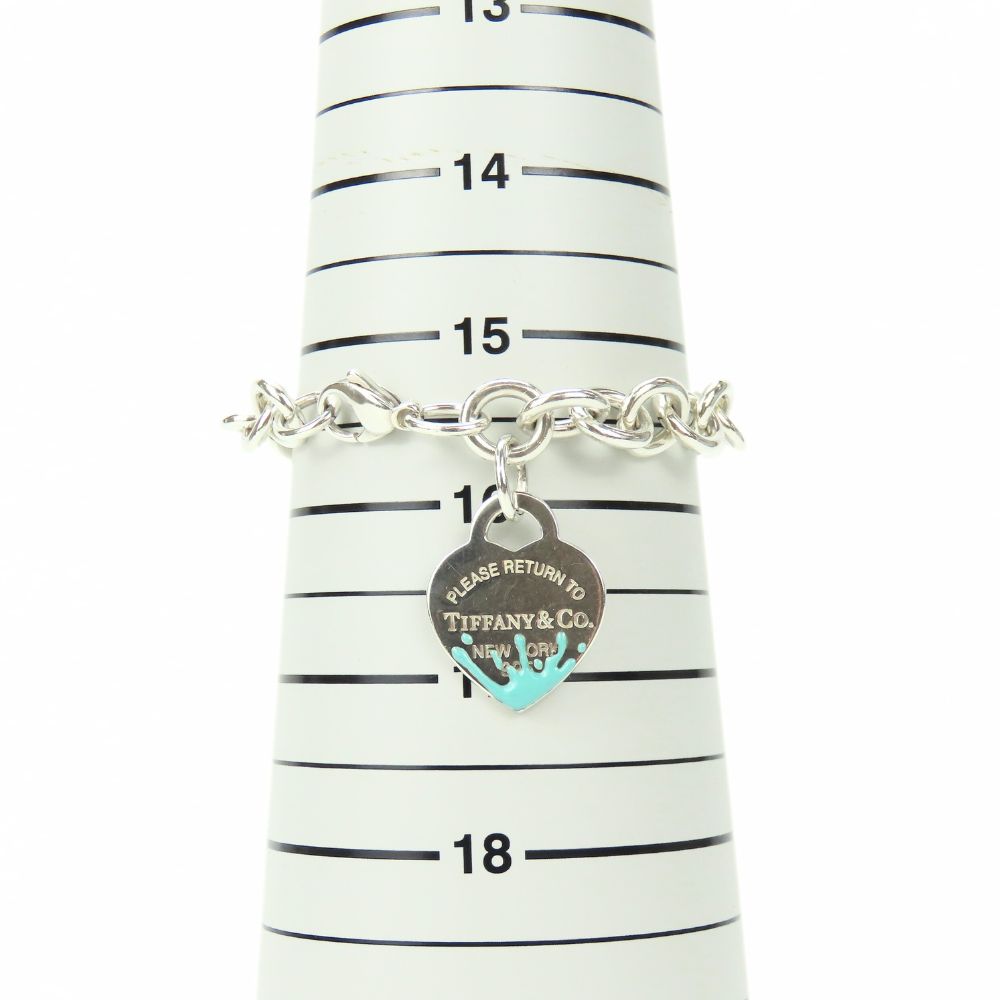 Used TIFFANY&Co. Bracelet Return To Heart Tag Color Splash Silver925 29.8g Silver TIFFANY & Co. Blue Accessories