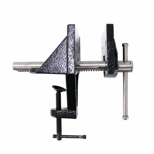 HFS(R) Woodworking Vise, Jaw Width: 156mm, Jaw Opening: 120mm, Adjustable, Clamp-Type, Benchtop, Woodworking, DIY, Home & Commercial Use