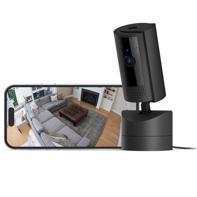 [New]Ring Indoor Cam with Swing Function  360° Left and Right, 169° Up and Down Pan-tilt, Indoor Security Camera  Pan-Tilt Indoor Cam Black