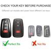 for Toyota Key Fob Cover with Leather Lanyard, Car Key Fob Case Compatible with 2018- Camry RAV4 Highlander Avalon C-HR Prius Corolla GT86 Smart Key