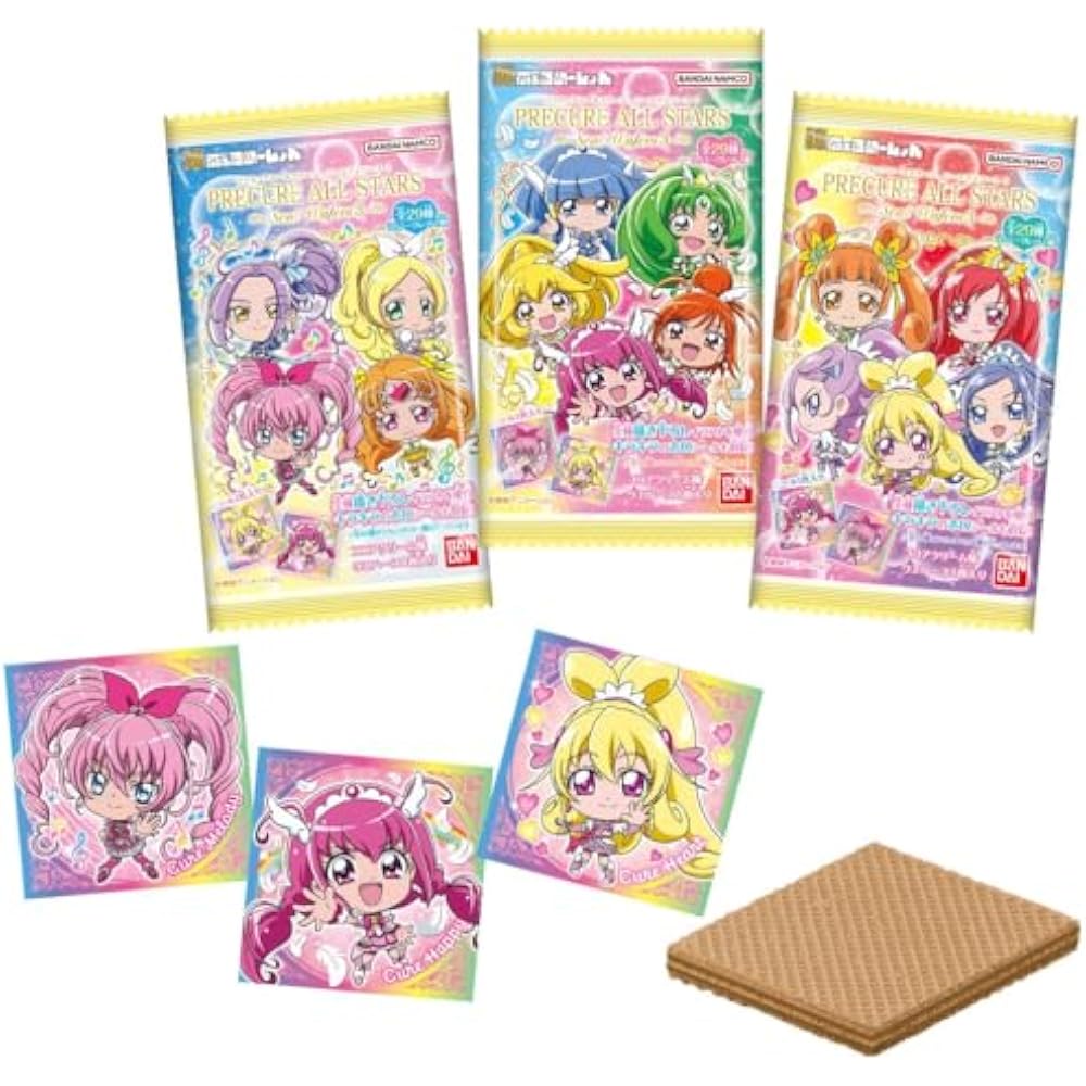 Nippon Meishon Pretty Cure All Stars Seal Wafers 3 Pack Box (Food Toy)
