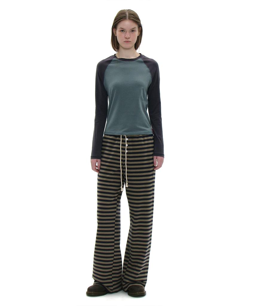 PARTIMENTO WOMEN Pwc Colorblock Raglan Long Sleeve Tee_Forest