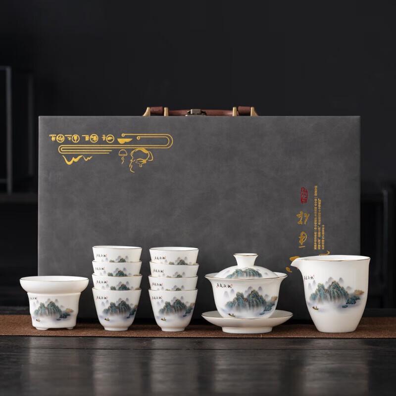 

Elegant White Porcelain Chinese Gongfu Tea Set