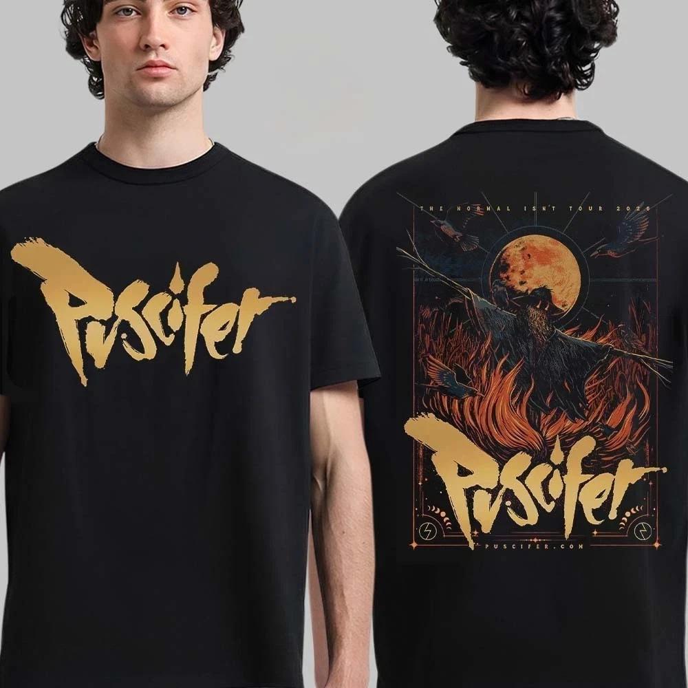 Puscifer 2026 The Normal Isn t Tour T-shirt Scarecrow Unisex Retro Unisex T-shirt Fan Commemorative Printed Casual T-shirt - ... S разноцветный