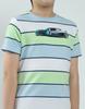 Monte Carlo Boy's Striped Pattern Regular Fit Half Sleeve T-Shirt