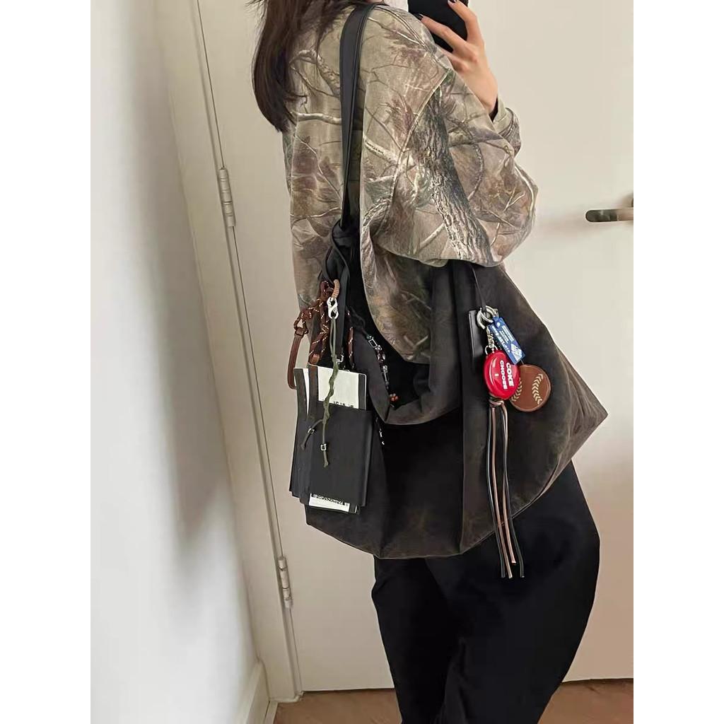 Ielgy Niche Design Large-Capacity Tote Bag Retro Lazy Style Dumpling Bag Commuter All-Match One-Shoulder