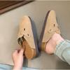 Fashion New Women's Closed Toe Slippers Suede Leather Clogs Sandals for Women Retro Fashion Garden Mule Clog Slides Mujer Plus Size 43