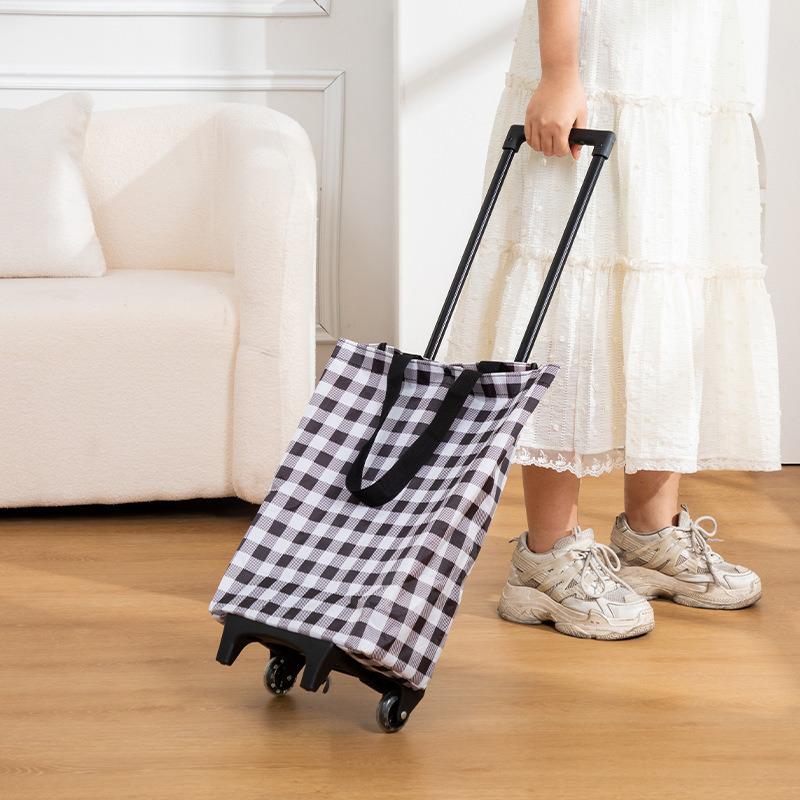 Foldable Shopping Cart Waterproof Trolley for Home Use and Outdoor Trips