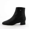 Genuine leather cushioned warm boots made in Japan by HIMIKO. Side-cut metal point boots, size 651412, black, size 235.