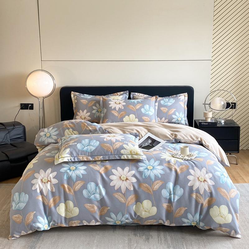 3pc Print Cotton Quilt Cover Set,Skin Soft No Fading,Single/Queen Size Multi-Size,All Seasons Men And Women Bedding Set,No Core