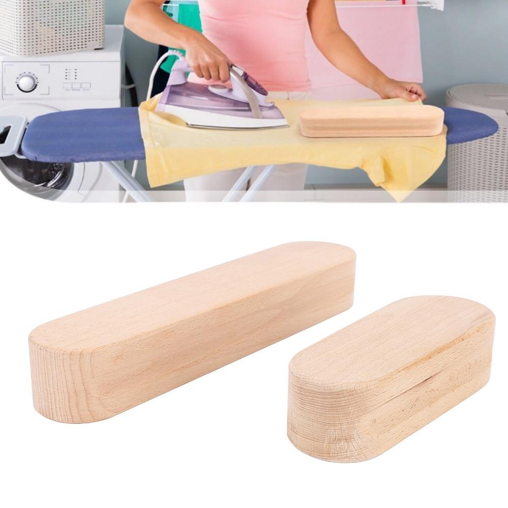 2Pcs Double Side Grooved Sewing Press Block Solid Heavy Wood Quilting Tool  Quilt Quilting Work