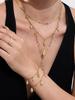 Cross And Heart Charms Necklace Bracelet In Stainless Steel 18k Gold Plated Chain Necklaces Bracelets Jewelry Set For Women