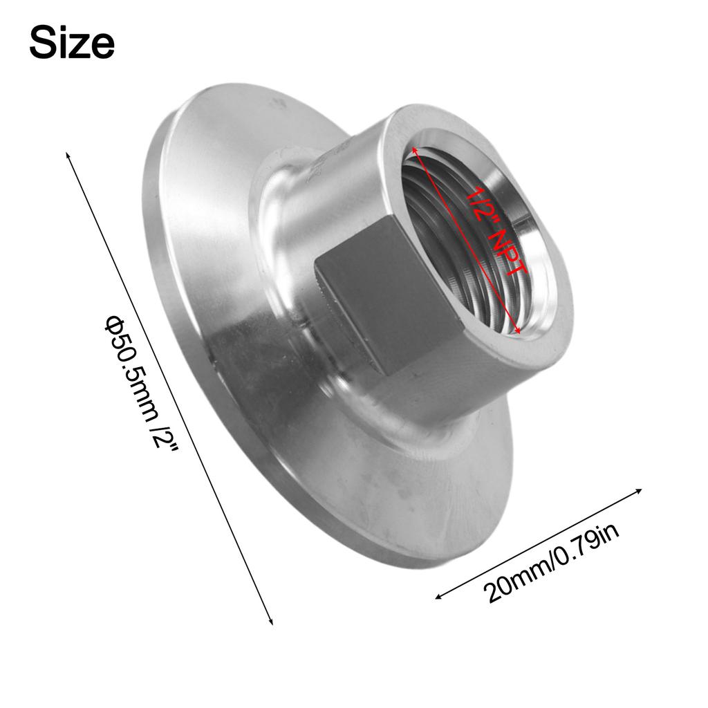 1 5in TC Tri Clamp Adaptor for 12in Female Connection 50 5mm TriClover Fittings Stainless Steel Pipe Connector