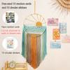 Hand-woven Cotton Rope Sunrise Sunset Tapestry Bohemian Colorful Sunrise Sunset Wall Art with Tassel Decorative Dream catcher