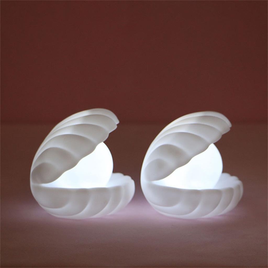 Pearl Shell Night Light Exquisite Pearl Shell Night Light Hand Made DIY Crafts Gift Home Decoration White
