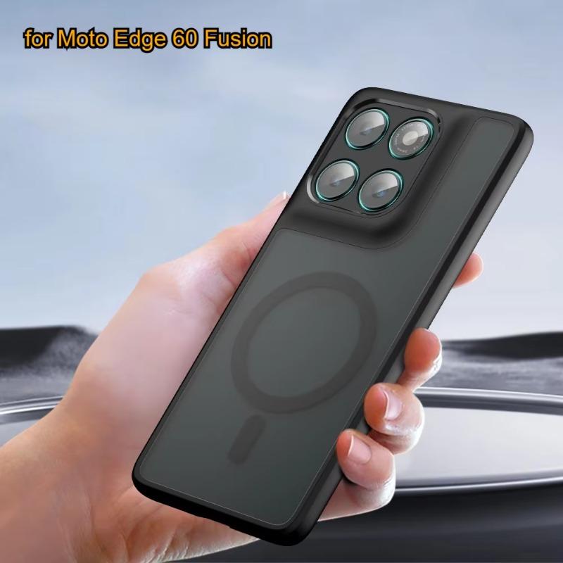 Magnetic Wireless Charging Shockproof Case For Motorola Moto Edge 60 Fusion Magsafe Matte Hard Bumper Shell