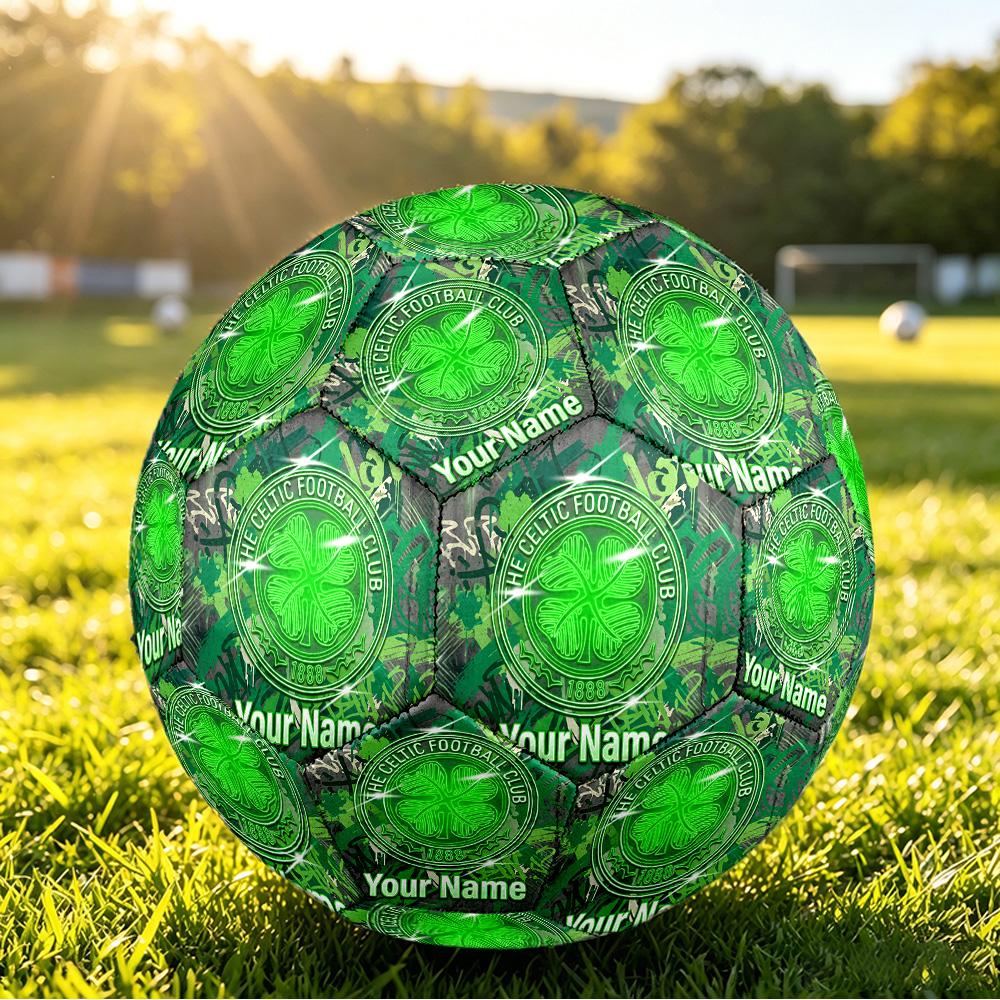 Personalized Size 5 Football Celtic FC Pattern Outdoor Game Sports Ball Gift