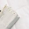 Cross Ribbon Transparent Pocket Lace-up Shoulder Bag Portable Simple Itabag  Women