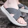 Fashion 2025 Casual Style Sandals Men Retro Hook & Loop Beach Slides Eco-Friendly Chunky Sole Outdoor Shoes with Arch Support & Non-Slip