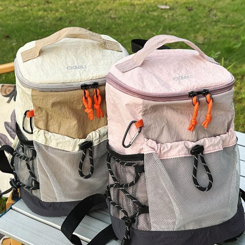 Casual bento bag Double compartment Large capacity backpack Travel camping Sports Unisex backpack