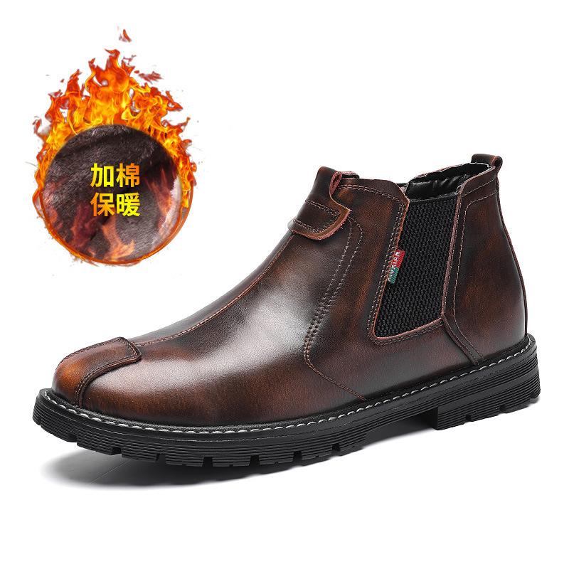 Martin boots men's 2020 new men's casual thermal cotton boots fashion trend Chelsea boots men's boots