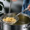 Stainless Steel Slotted Spoon Large Mesh Strainer Ladle for Frying Steaming Hot Pot Kitchen