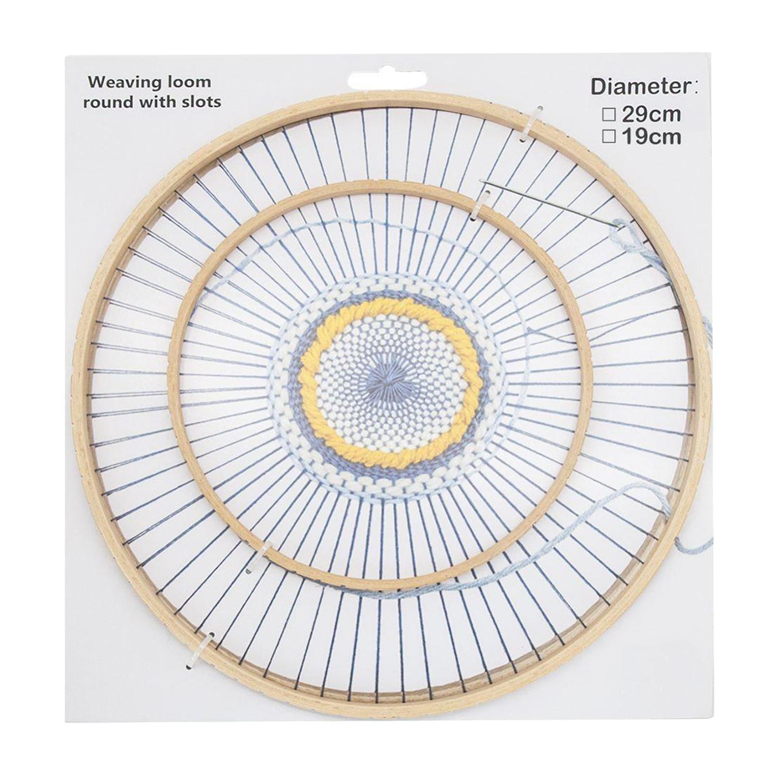 

Ручная вязальная машина Круглый деревянный станок DIY Набор для вязания Инструмент для плетения для домашнего творчества Blue wool suit