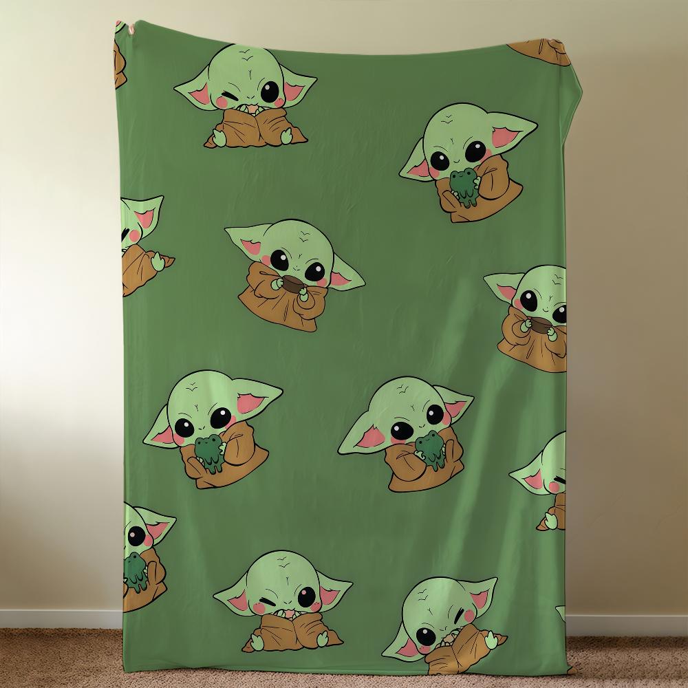 S-StarS W-Wars Baby Y-Yoda Blanket Soft Warm Furry Throw Super Kids Toys Bed Sofa Car Cradle