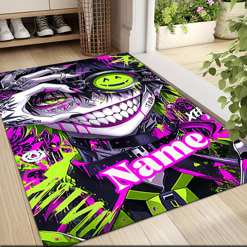 Custom Name Electric Arcane Dance Carpet Rug Customizable Soft Washable Anti-Slip Home Living Room Sofa Mats Personalized Rug. 0909146