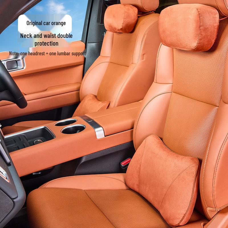 Ideal Headrest & Lumbar Support Pillow for L6L7L8L9 Car Seats - Neck & Back Comfort