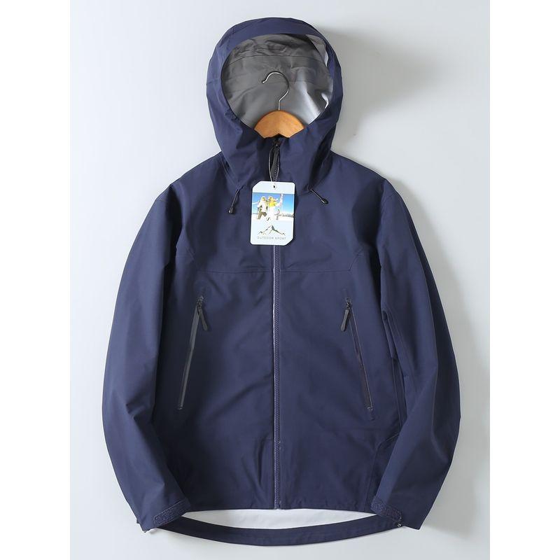 Original Foreign Trade Cut-Label Outdoor Windproof Waterproof Hooded Hardshell Jacket with Taped Seams, Storm-Resistant Men's Jacket, Trendy