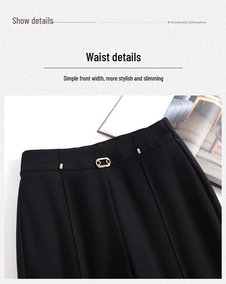 High Waist Women's Winter Velvet Micro-Flare Pants - Slimming Casual Suit with Thickened Fabric