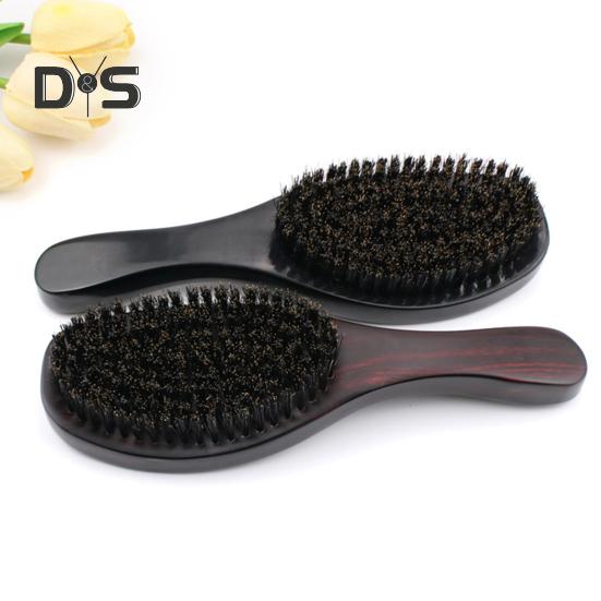 Wave Brush Men Styling Wooden Beard Brush Bristle Hair Brush Beard Styling Accessory for Home Salon Travel