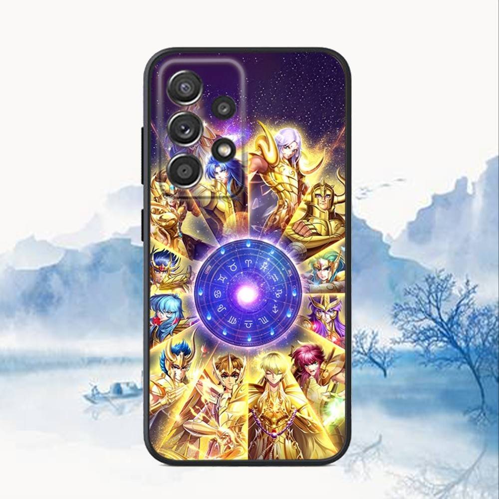 

S-Saint Seiya Knight Zodiac Phone Case For Samsung S25,S24,S21,S22,S23,S30,Ultra,S20,Plus,Fe,Lite,Note,10,9,5G Black Cover Samsung S25