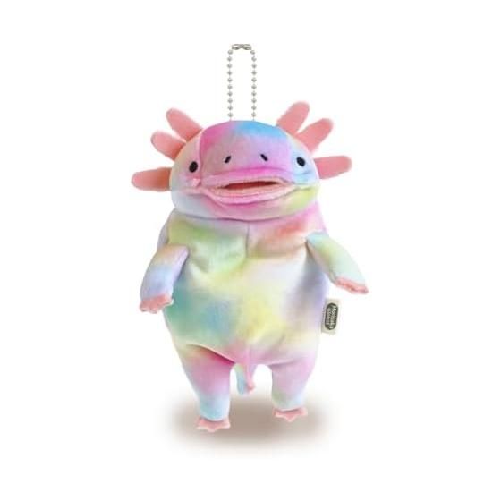 Morisaka Global Mochiupa Rainbow Mini 7 x 5 x 13cm Axolotl Plush Toy Healing Mochi Mochi Touch Cute Animal Mochi Series Animal MOUP-0088R
